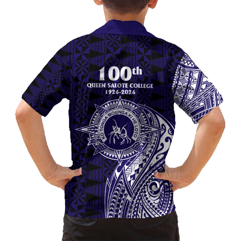 Tonga Queen Salote College 100th Years Family Matching Off Shoulder Maxi Dress and Hawaiian Shirt Est 1926 Tongan Ngatu Tapa LT9 - Polynesian Pride