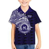 Tonga Queen Salote College 100th Years Family Matching Off Shoulder Short Dress and Hawaiian Shirt Est 1926 Tongan Ngatu Tapa - Polynesian Pride