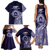 Tonga Queen Salote College 100th Years Family Matching Tank Maxi Dress and Hawaiian Shirt Est 1926 Tongan Ngatu Tapa - Polynesian Pride