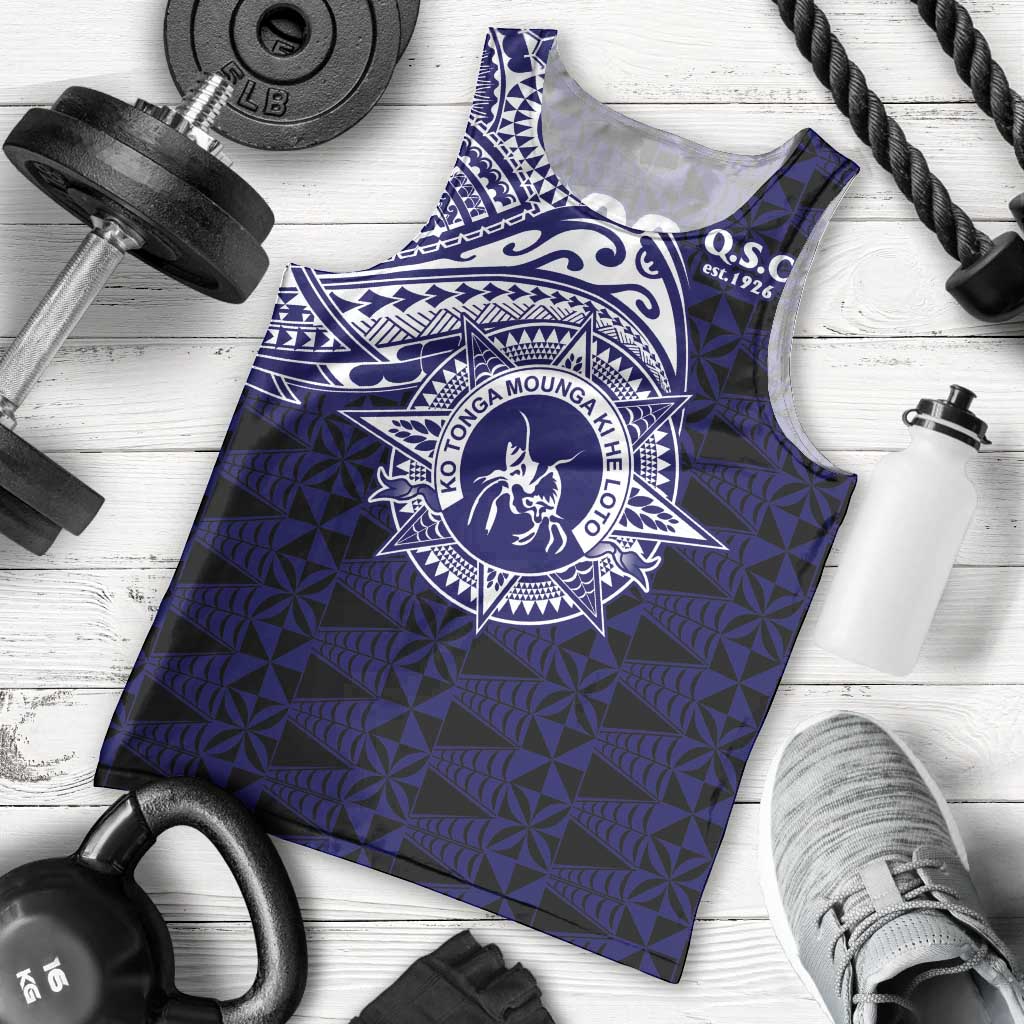Tonga Queen Salote College 100th Years Men Tank Top Est 1926 Tongan Ngatu Tapa - Polynesian Pride