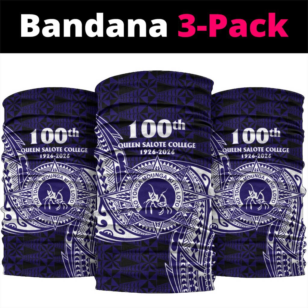 Tonga Queen Salote College 100th Years Neck Gaiter Est 1926 Tongan Ngatu Tapa - Polynesian Pride