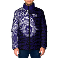 Tonga Queen Salote College 100th Years Padded Jacket Est 1926 Tongan Ngatu Tapa - Polynesian Pride
