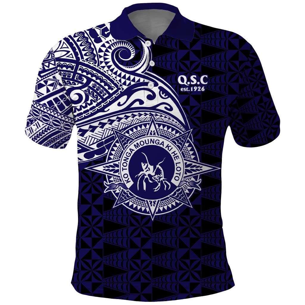 Tonga Queen Salote College 100th Years Polo Shirt Est 1926 Tongan Ngatu Tapa - Polynesian Pride