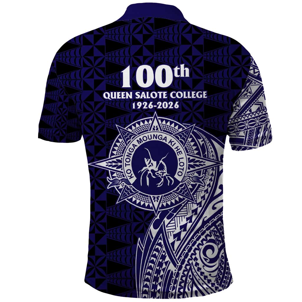 Tonga Queen Salote College 100th Years Polo Shirt Est 1926 Tongan Ngatu Tapa - Polynesian Pride