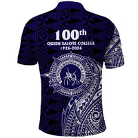 Tonga Queen Salote College 100th Years Polo Shirt Est 1926 Tongan Ngatu Tapa - Polynesian Pride