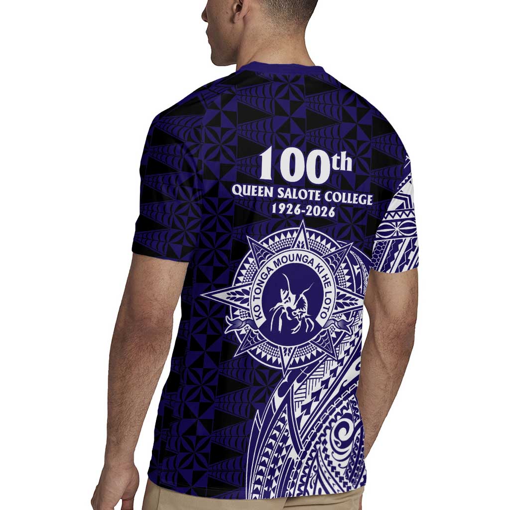 Tonga Queen Salote College 100th Years Rugby Jersey Est 1926 Tongan Ngatu Tapa - Polynesian Pride