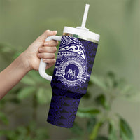 Tonga Queen Salote College 100th Years Tumbler With Handle Est 1926 Tongan Ngatu Tapa - Polynesian Pride