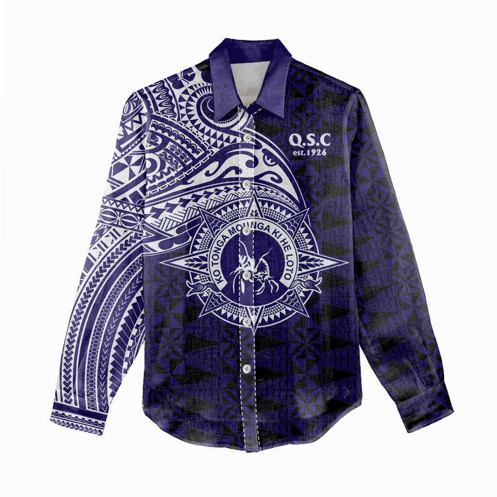 Tonga Queen Salote College 100th Years Women Casual Shirt Est 1926 Tongan Ngatu Tapa - Polynesian Pride