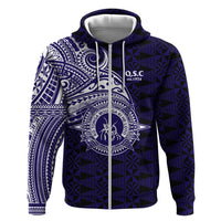 Tonga Queen Salote College 100th Years Zip Hoodie Est 1926 Tongan Ngatu Tapa - Polynesian Pride