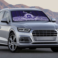 Tonga Queen Salote College 100th Years Auto Sun Shade Blue Tonga Kupesi Uniquely Pacific Art - Polynesian Pride