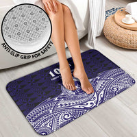 Tonga Queen Salote College 100th Years Bathroom Set Blue Tonga Kupesi Uniquely Pacific Art - Polynesian Pride