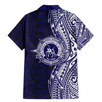 Tonga Queen Salote College 100th Years Family Matching Mermaid Dress and Hawaiian Shirt Blue Tonga Kupesi Uniquely Pacific Art LT9 - Polynesian Pride