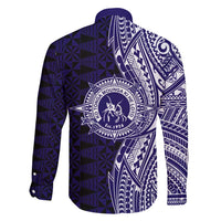 Tonga Queen Salote College 100th Years Family Matching Mermaid Dress and Hawaiian Shirt Blue Tonga Kupesi Uniquely Pacific Art LT9 - Polynesian Pride