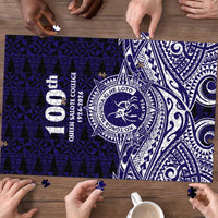 Tonga Queen Salote College 100th Years Puzzle Blue Tonga Kupesi Uniquely Pacific Art LT9 - Polynesian Pride