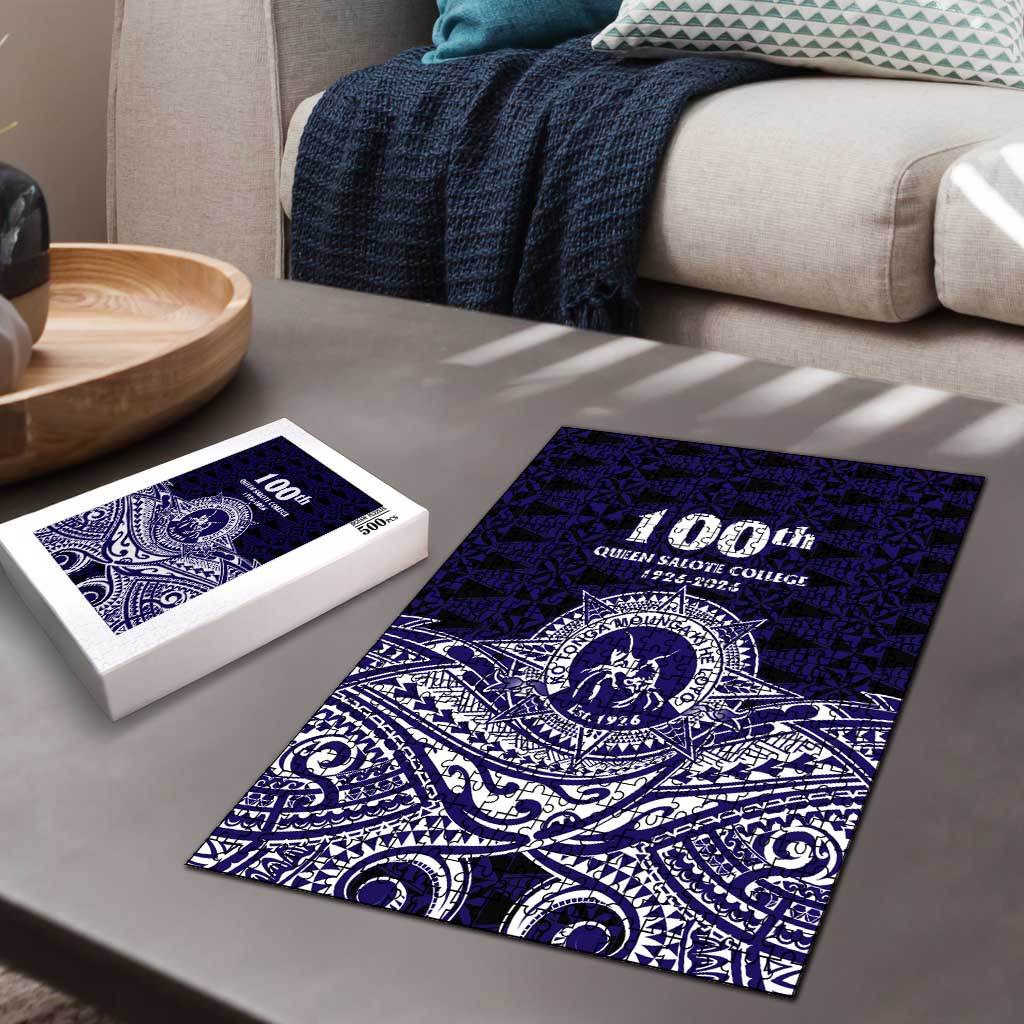 Tonga Queen Salote College 100th Years Puzzle Blue Tonga Kupesi Uniquely Pacific Art LT9 - Polynesian Pride