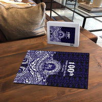 Tonga Queen Salote College 100th Years Puzzle Blue Tonga Kupesi Uniquely Pacific Art LT9 - Polynesian Pride