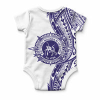 Tonga Queen Salote College 100th Years Baby Onesie White Tonga Kupesi Uniquely Pacific Art