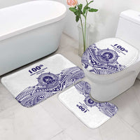 Tonga Queen Salote College 100th Years Bathroom Set White Tonga Kupesi Uniquely Pacific Art - Polynesian Pride