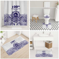 Tonga Queen Salote College 100th Years Bathroom Set White Tonga Kupesi Uniquely Pacific Art - Polynesian Pride