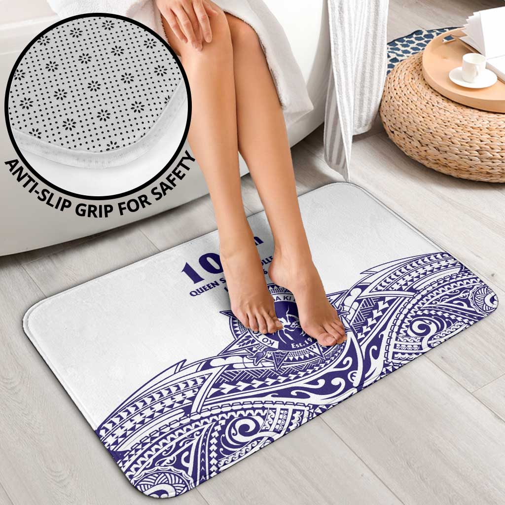 Tonga Queen Salote College 100th Years Bathroom Set White Tonga Kupesi Uniquely Pacific Art - Polynesian Pride