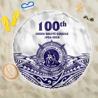 Tonga Queen Salote College 100th Years Beach Blanket White Tonga Kupesi Uniquely Pacific Art LT9 One Size 150cm White - Polynesian Pride