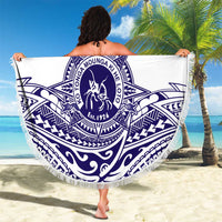 Tonga Queen Salote College 100th Years Beach Blanket White Tonga Kupesi Uniquely Pacific Art LT9 - Polynesian Pride