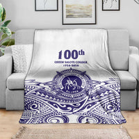 Tonga Queen Salote College 100th Years Blanket White Tonga Kupesi Uniquely Pacific Art LT9 - Polynesian Pride