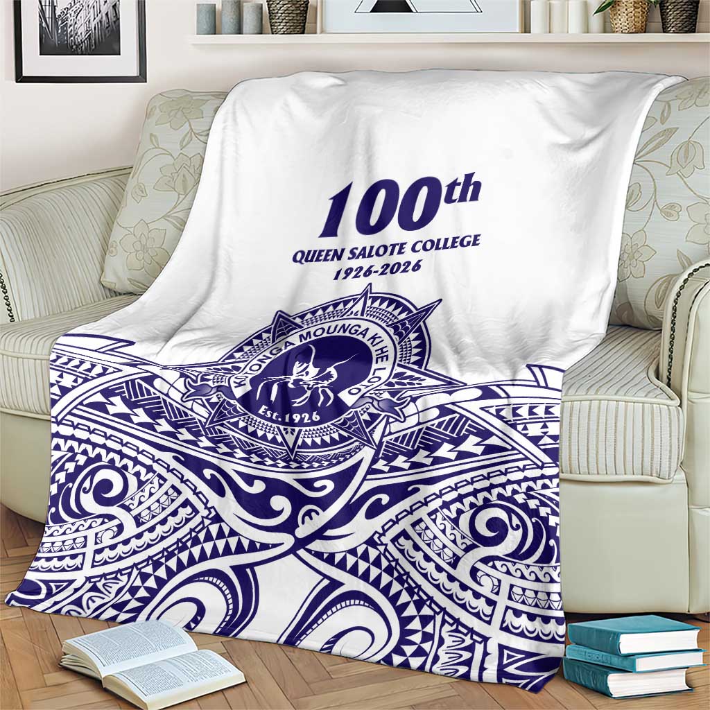 Tonga Queen Salote College 100th Years Blanket White Tonga Kupesi Uniquely Pacific Art LT9 - Polynesian Pride