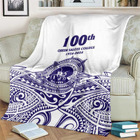 Tonga Queen Salote College 100th Years Blanket White Tonga Kupesi Uniquely Pacific Art LT9 - Polynesian Pride