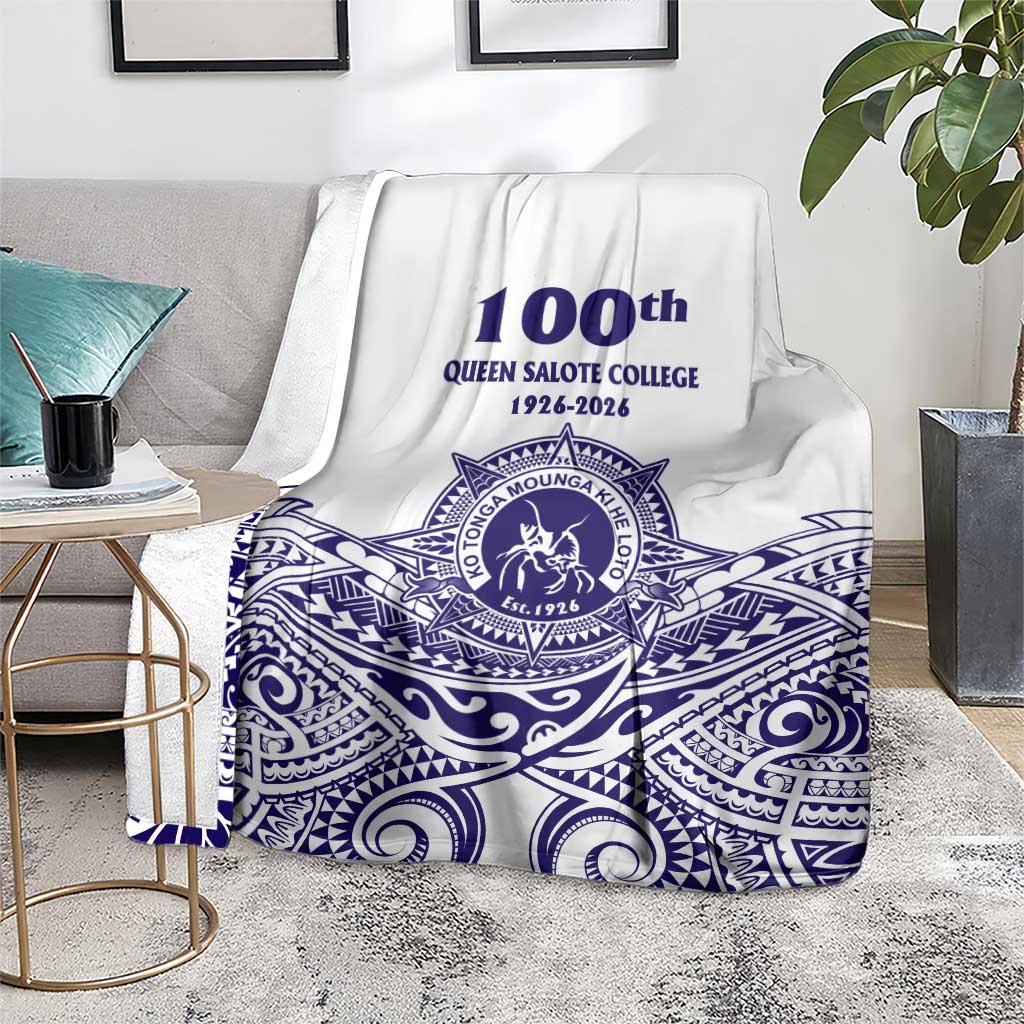 Tonga Queen Salote College 100th Years Blanket White Tonga Kupesi Uniquely Pacific Art LT9 - Polynesian Pride