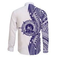 Tonga Queen Salote College 100th Years Family Matching Long Sleeve Bodycon Dress and Hawaiian Shirt White Tonga Kupesi Uniquely Pacific Art LT9 - Polynesian Pride