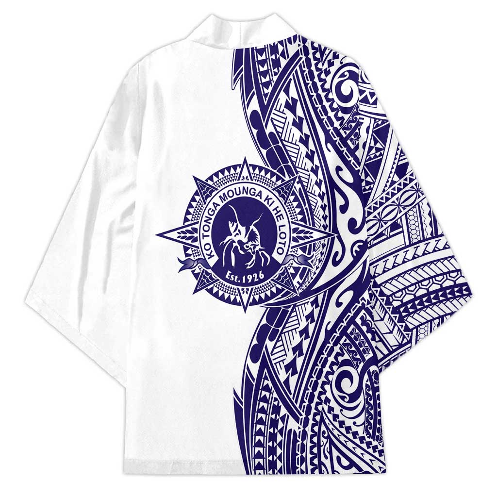 Tonga Queen Salote College 100th Years Kimono White Tonga Kupesi Uniquely Pacific Art - Polynesian Pride