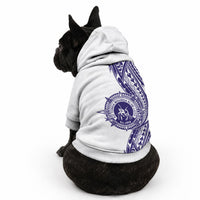 Tonga Queen Salote College 100th Years Pet Hoodie White Tonga Kupesi Uniquely Pacific Art