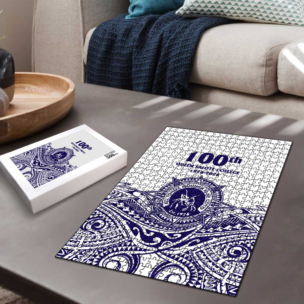 Tonga Queen Salote College 100th Years Puzzle White Tonga Kupesi Uniquely Pacific Art LT9 - Polynesian Pride