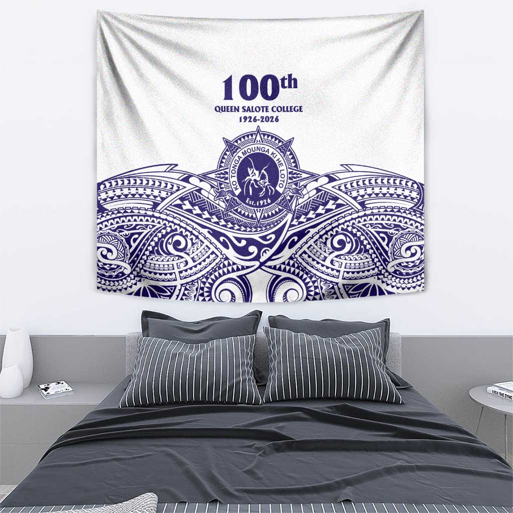 Tonga Queen Salote College 100th Years Tapestry White Tonga Kupesi Uniquely Pacific Art LT9 - Polynesian Pride