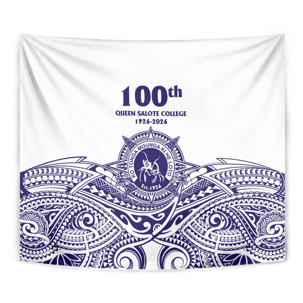 Tonga Queen Salote College 100th Years Tapestry White Tonga Kupesi Uniquely Pacific Art LT9 - Polynesian Pride