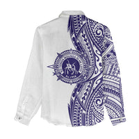 Tonga Queen Salote College 100th Years Women Casual Shirt White Tonga Kupesi Uniquely Pacific Art LT9 - Polynesian Pride