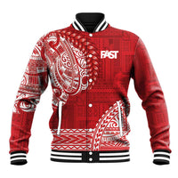 Samoa FAST Baseball Jacket Samoan Motif Patterns - Polynesian Pride