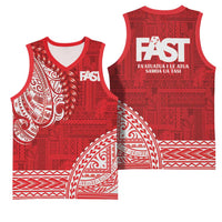 Samoa FAST Basketball Jersey Samoan Motif Patterns - Polynesian Pride