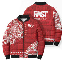 Samoa FAST Bomber Puffer Jacket Samoan Motif Patterns - Polynesian Pride