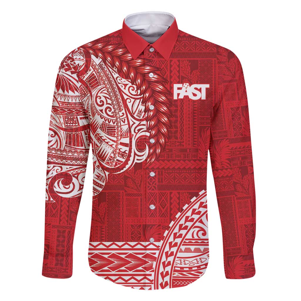 Samoa FAST Family Matching Mermaid Dress and Hawaiian Shirt Samoan Motif Patterns - Polynesian Pride