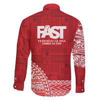 Samoa FAST Family Matching Short Sleeve Bodycon Dress and Hawaiian Shirt Samoan Motif Patterns - Polynesian Pride