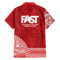 Samoa FAST Family Matching Tank Maxi Dress and Hawaiian Shirt Samoan Motif Patterns - Polynesian Pride