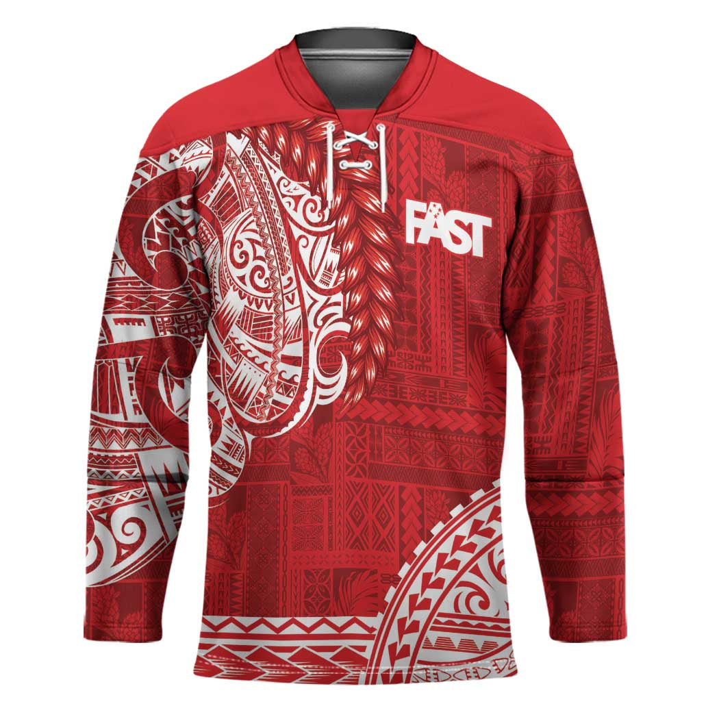Samoa FAST Hockey Jersey Samoan Motif Patterns - Polynesian Pride
