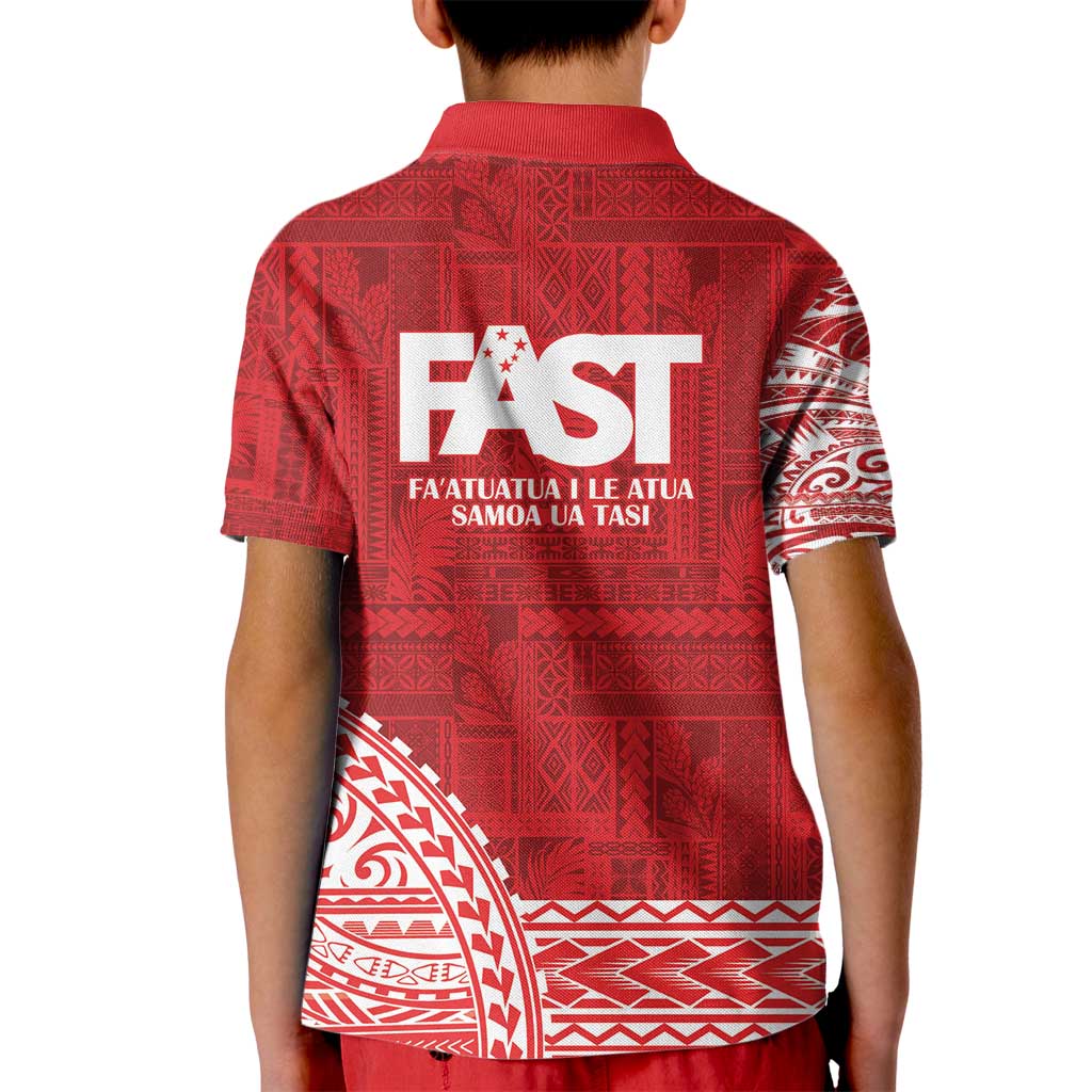 Samoa FAST Kid Polo Shirt Samoan Motif Patterns - Polynesian Pride