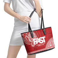 Samoa FAST Leather Tote Bag Samoan Motif Patterns LT9 - Polynesian Pride