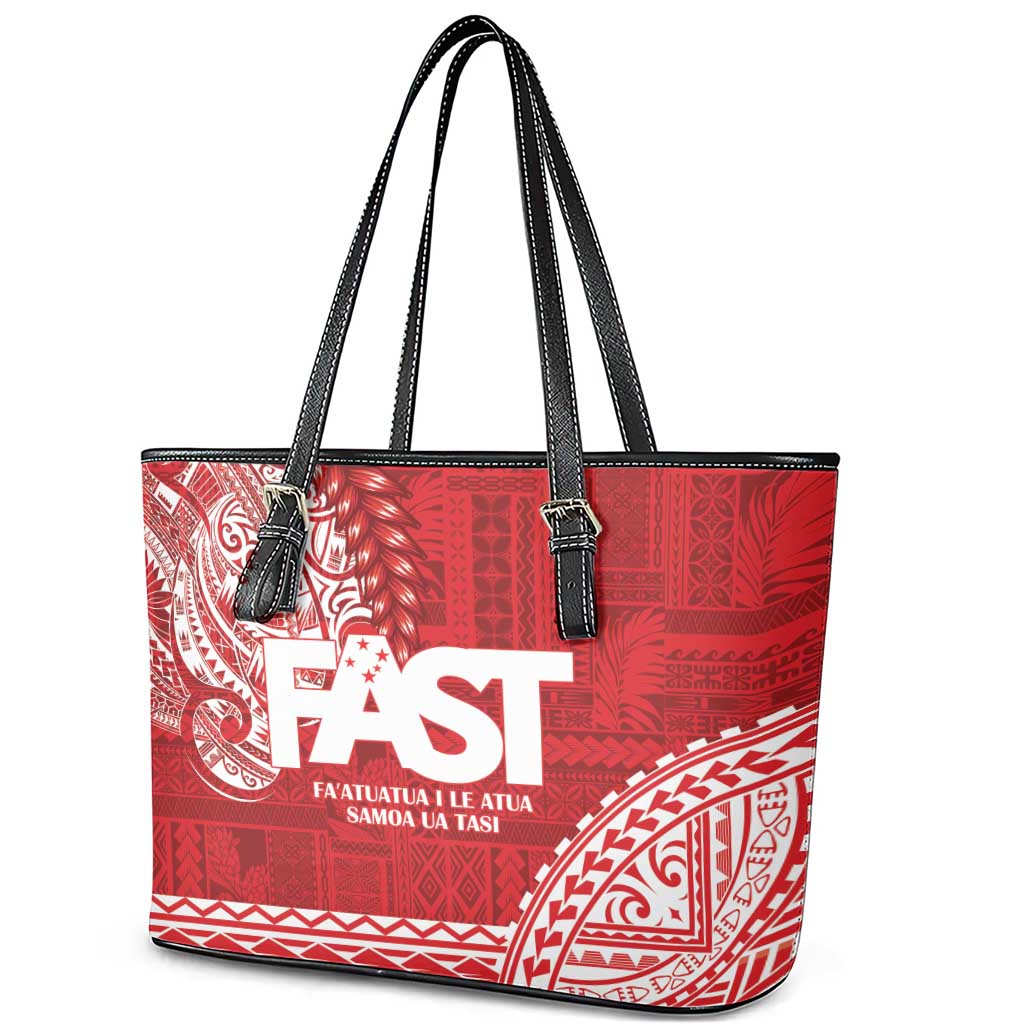 Samoa FAST Leather Tote Bag Samoan Motif Patterns LT9 - Polynesian Pride