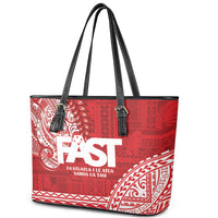 Samoa FAST Leather Tote Bag Samoan Motif Patterns LT9 - Polynesian Pride