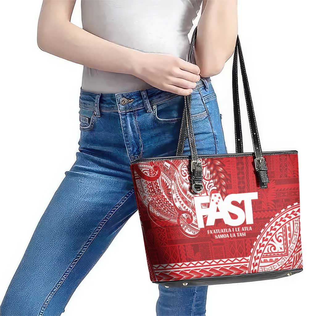 Samoa FAST Leather Tote Bag Samoan Motif Patterns LT9 - Polynesian Pride