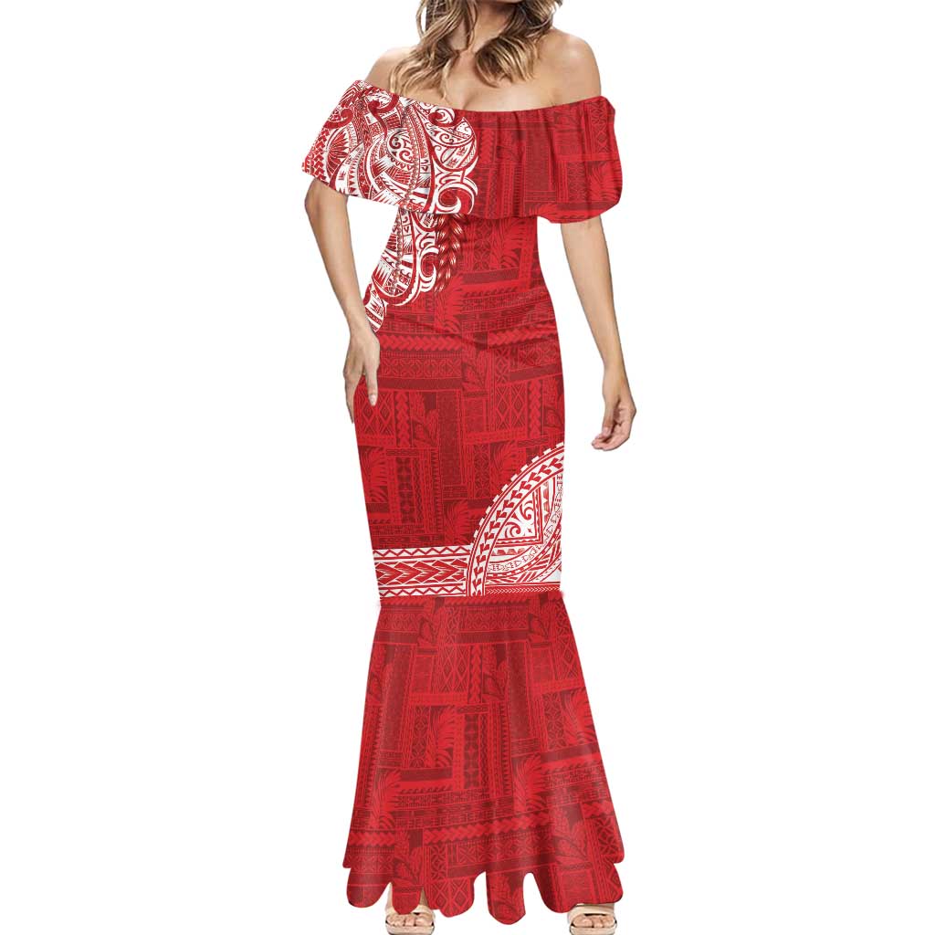 Samoa FAST Mermaid Dress Samoan Motif Patterns - Polynesian Pride